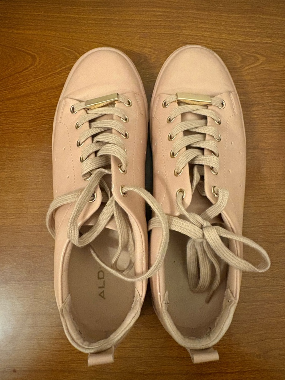 ALDO Blush Pink Low-Top Lace-Up Sneakers